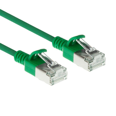 Green 5 Meters Lszh S FTP CAT.6A Slimline Patch Cable Snagless With RJ45 Connectors — image 1
