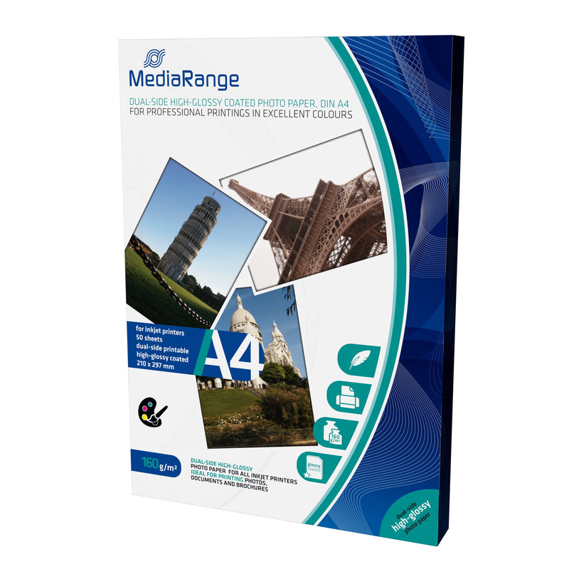 Mediarange MRINK108 Paper Fotográfico White Tall Brillo A4