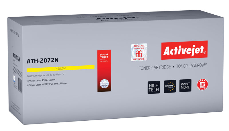 Activejet Toner ATH-2072N HP 117A 2072A Supreme 700 Páginas Yellow