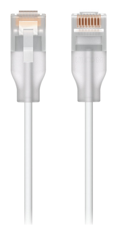 Ubiquiti UACC-CABLE-PATCH-EL-0.3M-W Network Cable Translúcido, White 0,3M CAT.6 — image 1