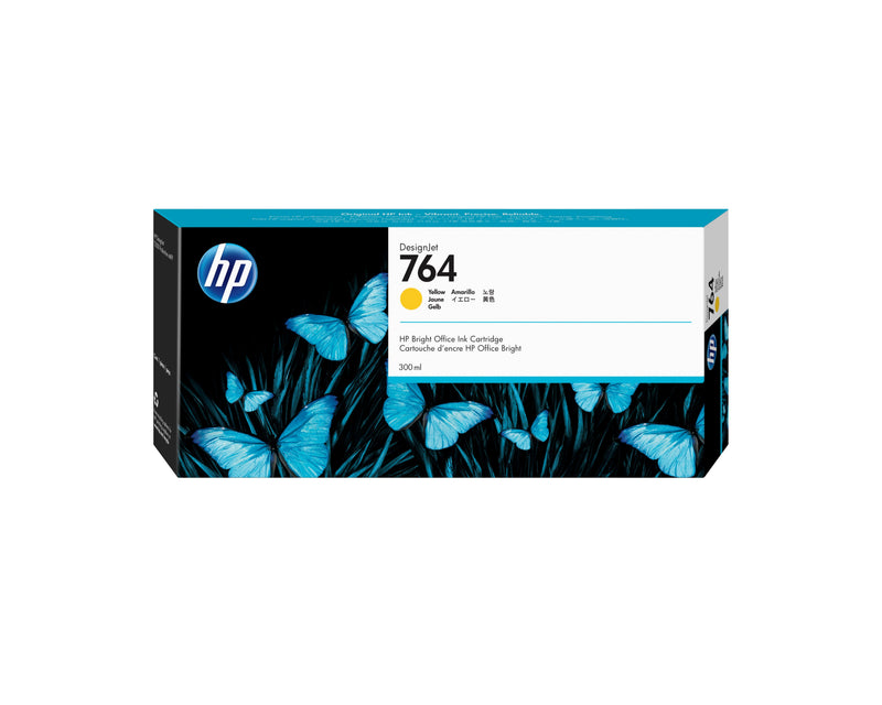 HP 764 300-ML Yellow Designjet Ink Cartridge Cabeza Printer Inyección Ink Thermal