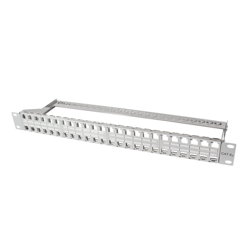 Logilink Patchpannel Keystone 1U. 48 Ports. Shielded. Grey