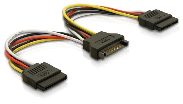 Delock Cable Power Bifurcador Sata(m) a 2 Sata(h)