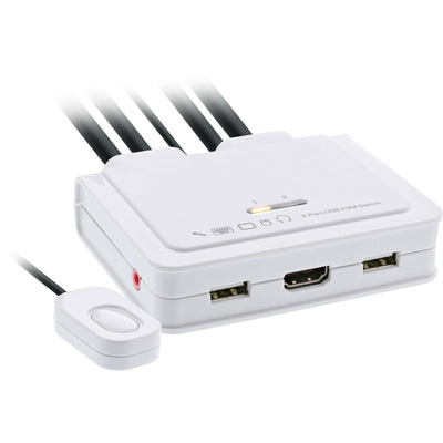 Inline Switch KVM With Cable , 2 Ports Hdmi, 4K, Usb, Audio — image 1