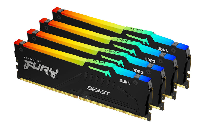 Kingston Memory DDR5 Chnology Fury Beast RGB 64GB 4 X 16GB