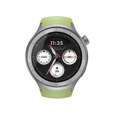 Motorola Moto Watch Matte Silver Watch Smart With Band Silicone Pantone Herbal Garden Screen Luminosa 1.4 4GB  — image 1