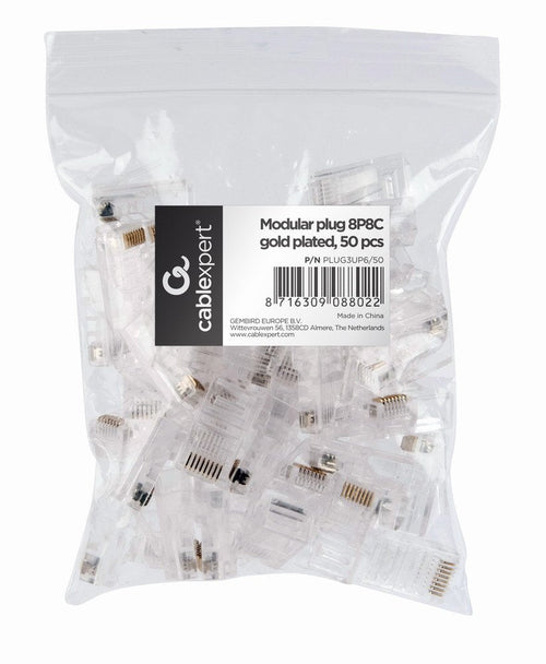 Gembird Connector RJ45 CAT.5 50UDS PLUG3UP6/50 — image 1