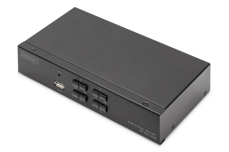 Digitus KVM Switch, 4K60HZ, 4X1 DP In, 1X DP USB Out