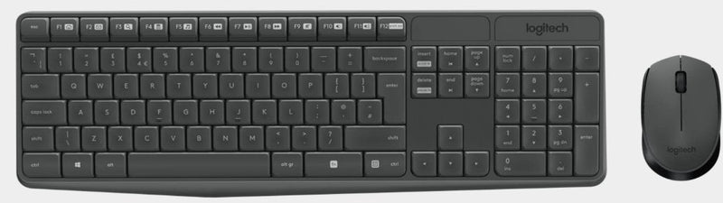 Logitech Keyboard Portuguese MK235 Mouse Included RF Wireless Grey