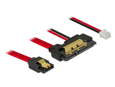 Delock Cable SATA 6GB/S 7 Pin Female + Power 2 Pin Female SATA 22 Pin Female — image 1