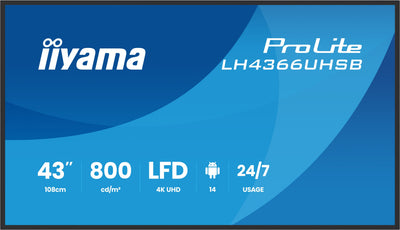 Iiyama Prolite LH4366UHSB-B1AG - 108CM (42.5) — image 1
