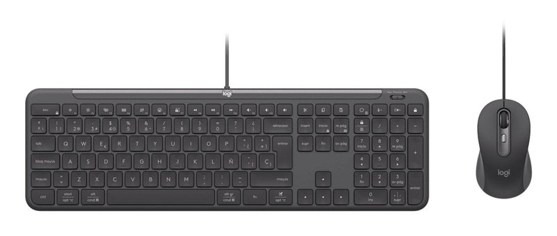 Logitech Keyboard English + Mouse MK620 Home / Office USB QWERTY Internacional Ee.uu. Graphite