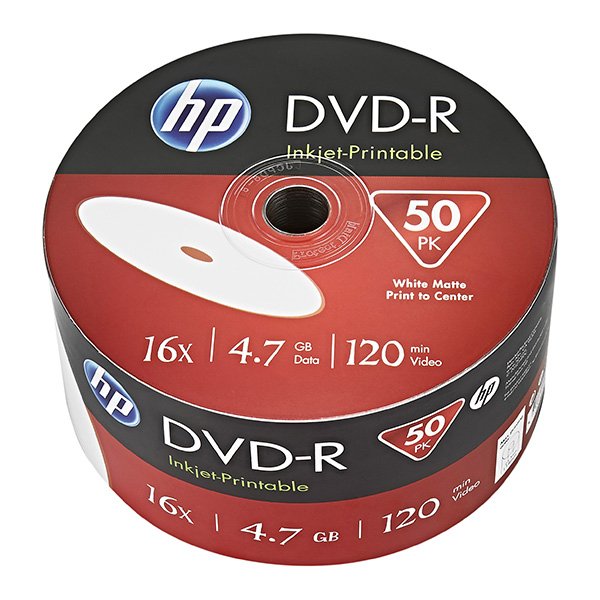 HP Dvd-r 4.7GB/120MIN/16X Bulk Pack (50 Drives