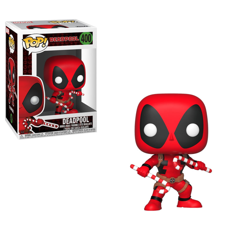 Figure Pop Marvel Holiday Deadpool With Candy Canes