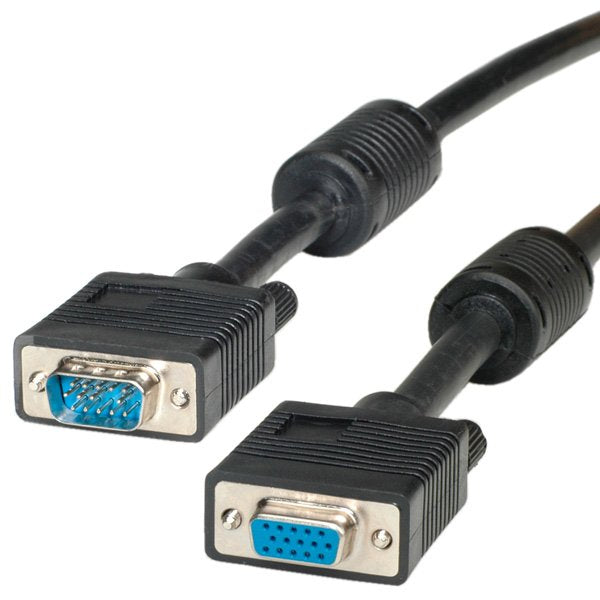 Roline VGA-cable HD15 St - Bu With Ferritkern 6M