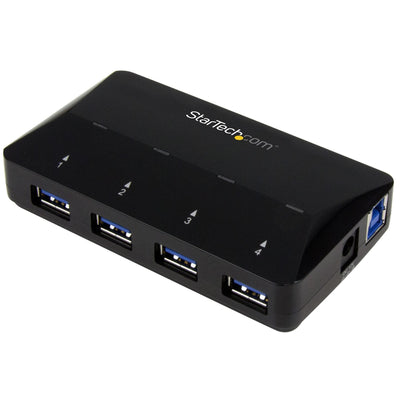 StarTech.com Concentrador USB 3.0 4 Ports Ladrón With Ports Charging And Sincronización Hub With 1 Port 2 4A S — image 1