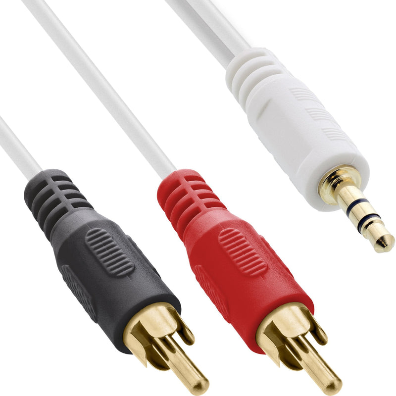 Inline Cable Audio 2X Rca Male a 3.5MM Male Stereo White/Gold 3M