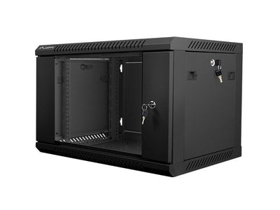 Lanberg Cabinet Mural WF01-6406-10B Black 19 6U IP20 600X450X368MM Up To 60KG Charging Accesorios Assembly — image 1