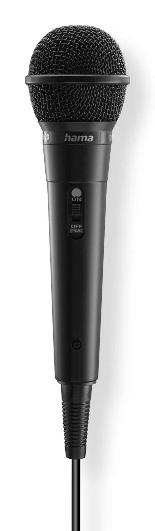 Hama Party Microphone Dinamico - Cable 2.5M - 100HZ - Jack 3.5MM - Cardioide - 600 Ohm - Black
