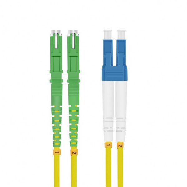 Helos Lwl Network Cable E2000® Apc (lsh)/Lc Duplex 9/125?M OS2 Yellow 5,0M