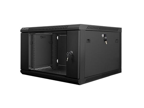 Lanberg Cabinet Mural WF01-6606-10B Black 19 6U IP20 600X600X368MM Up To 60KG Charging Accesorios Assembly — image 1