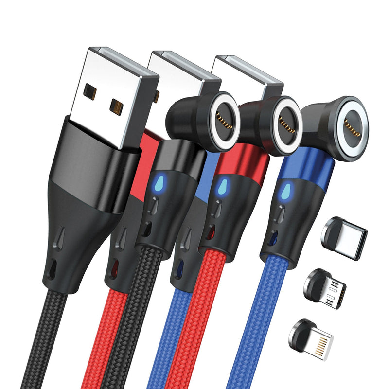 Realpower Magnetic Cable 3 Amp SET,1M,3 Cable With Adaptern
