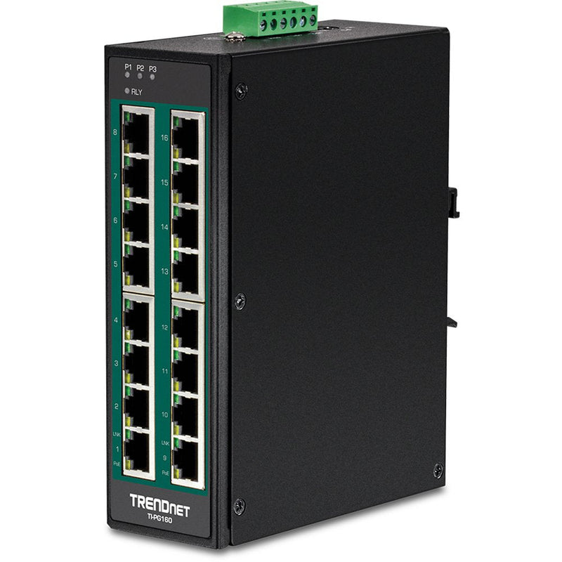Trendnet TI-PG160 Switch No Administrado Gigabit Ethernet (10/100/1000) Black Energía Sobre Ethernet (PoE)