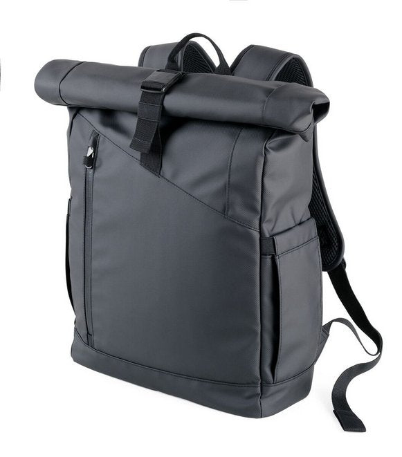Troika Backpack BBL51/Bk City Backpack Black Poliéster, Poliuretano (pu), Lona Alquitranada