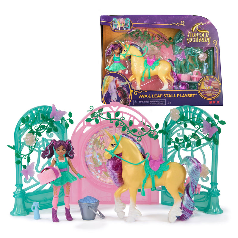 Spin Master Unicorn Academy Ava & Leaf Stall Playset