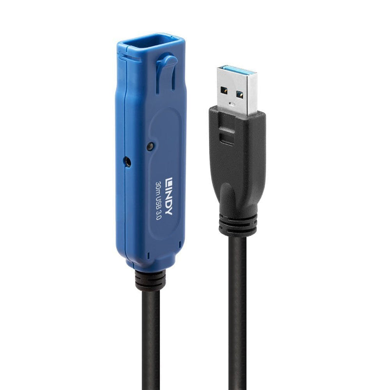 Lindy 43362 Cable Activo USB 30M USB 3.2 Gen 1 (3.1 Gen 1) USB a Black Blue