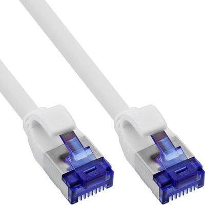 Inline® Network Cable Slim, CAT.6A, S/FTP, Tpe (lszh) Flexible, PoE, White, 30M — image 1