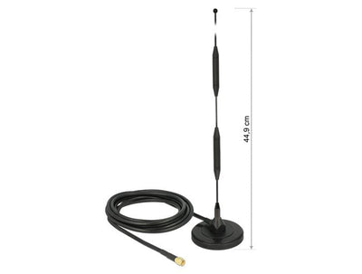 Delock Antenna Gsm Umts LTE Sma 3 dBi Omni Starr Black 3M — image 1