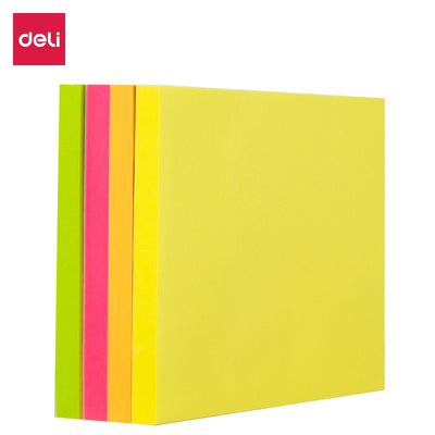 Deli Bucket Notas Adhesivas 4X100H 76X76MM Colours Surtidos Neon — image 1