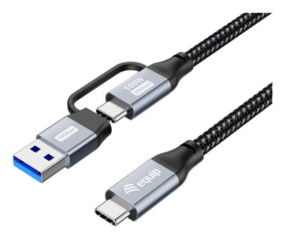 Equip Cable USB-C3.2-C a GEN2X2 PD100W M 1.00M Black — image 1