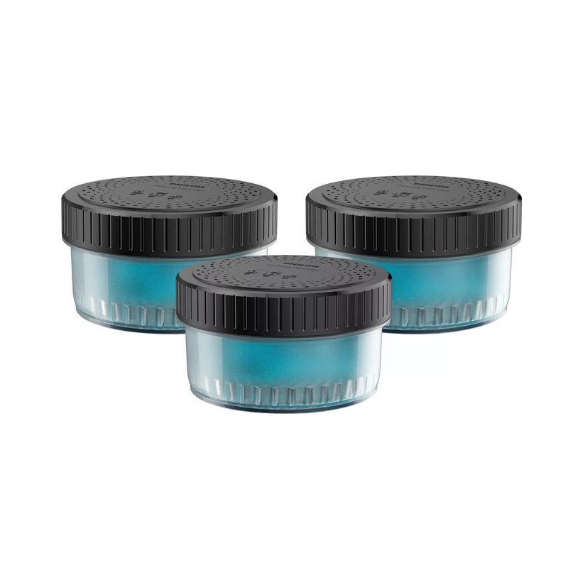 Philips Quick Clean Pod, Cartridges Recharge Shaver Electrica Hombre, Pack 3 Units Fragancia Fresh, CC13/50