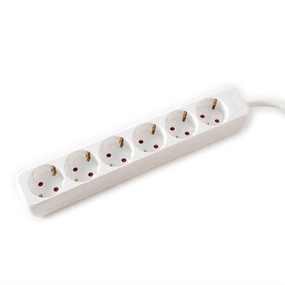 Value 6-VÍAS Power Strip Plugs Without Switch White 3M — image 1
