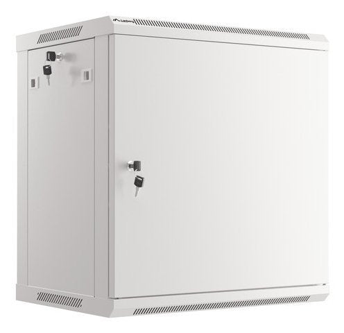 Lanberg Cabinet Rack 19 Assembly Wall 12U / 600X450 With Door Metálica Grey (paquete Flat — image 1