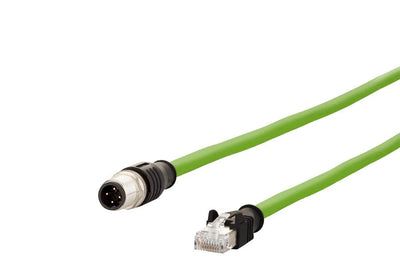Metz Connect Connection Cable M12 ST-RJ45 St 4-POL D-kodiert Recto Schleppkette Torsion 1M — image 1