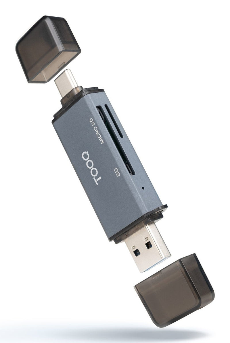 Reader Cards USB 3.0 (usb-c + Usb-a), SD/Tf, Grey