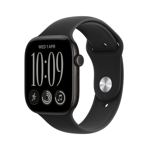 Apple Watch Series 12 GPS 42MM Black Aluminium Case With Black Sport Band - M L — image 1