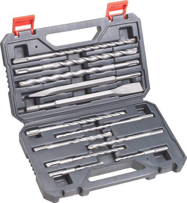 Kwb Set Of Cinceles And Drill Bits Sds Plus, 12 Pieces Red Ø 5-16MM, Case Transporte 240290