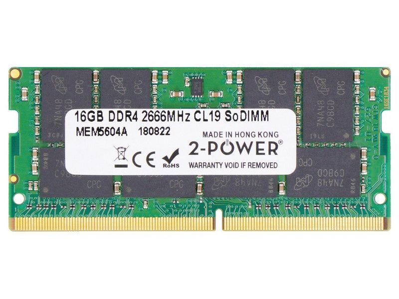 2-POWER Memory SODIMM 16GB DDR4 2666MHZ CL19 SODIMM 2P-KCP426SD8/16