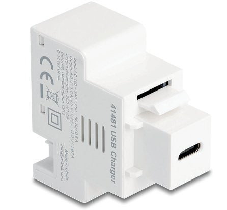 Keystone Módulo With USB Type-c™ Connector Charging Female Pd 20W White — image 1