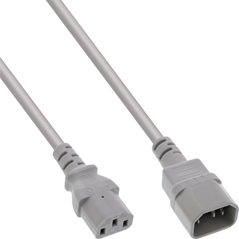 Inline Prolongación Cable Power , C13 a C14, Grey 0,3M