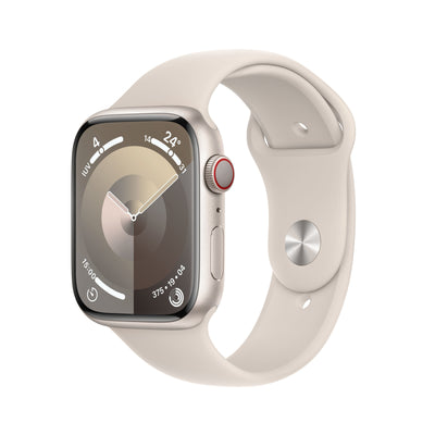 Apple Watch Series 9 GPS 45MM Cellular Box Of Aluminium White Estrella Strap Deportiva White Estrella S M — image 1