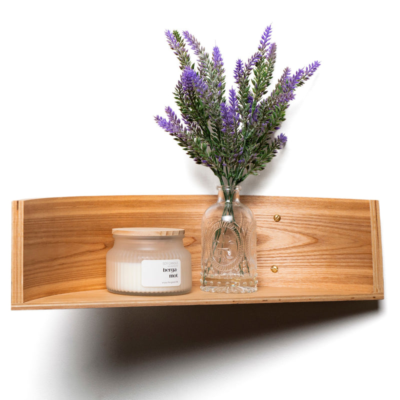 Floating Wooden Wall Shelf - Pie