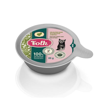 Folk Kitten Delicate Turkey Dish - Comida Húmeda Gatos - 85G — image 1