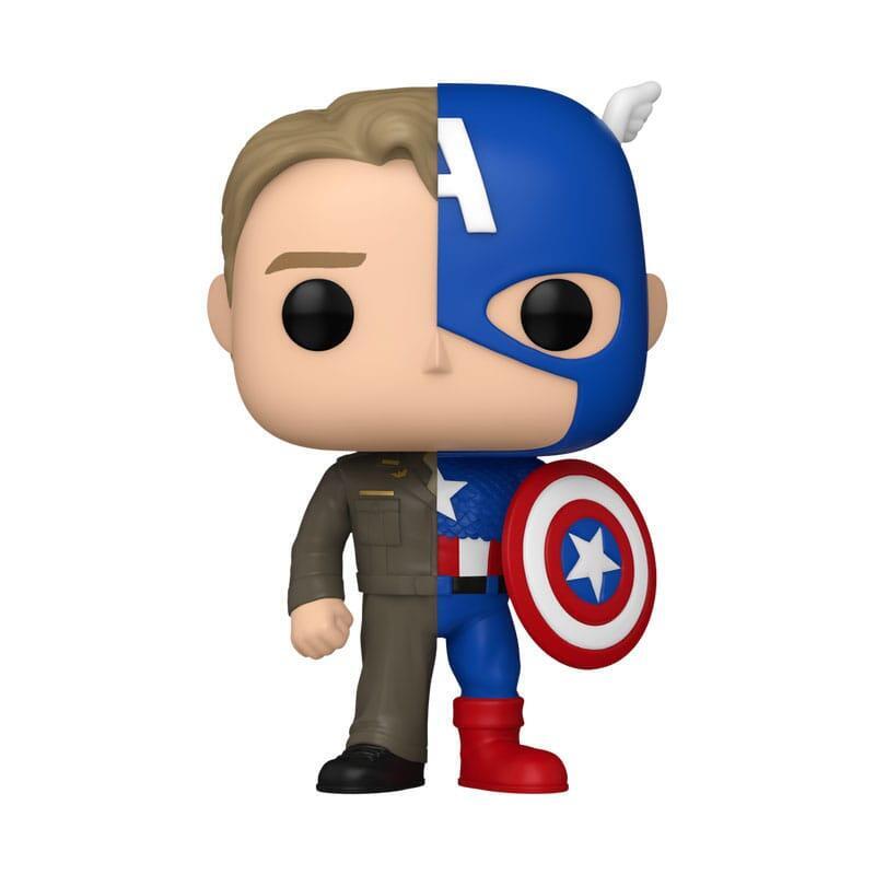 Funko Pop Marvel Split Steve Rogers Capitán América