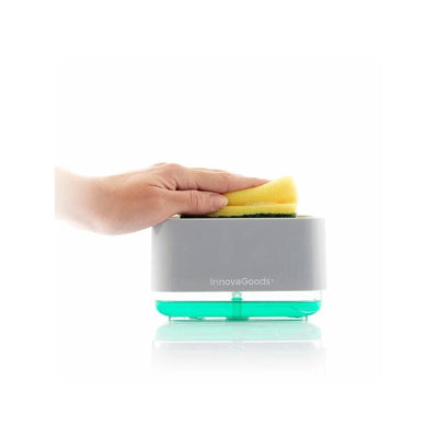 Innovagoods Pushoap Dispensador Soap 2 1 - Capacity 330ML - Abs And Poliestireno - Multifuncion - Antibacteria — image 1