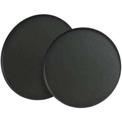 Set Of 2 Trays Steel Black Matte Ø35CM. — image 1